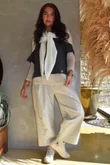 Pin Stripe Bennie Magic 7/8 Dart Barrel Pant Calico